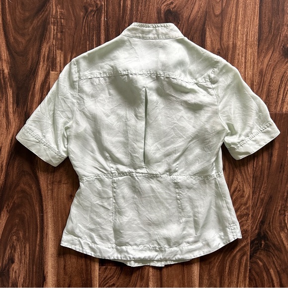 Banana Republic Silk Blouse Light Green XS - Picture 2 of 5
